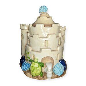 Sand Castle Beach Beverage Ceramic  Dispenser Target Hand Painted